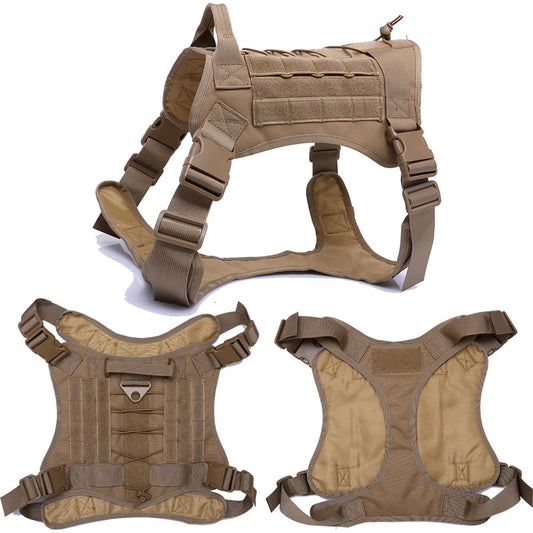 Tactical Dog Harness with Training Vest & Leash Attachment