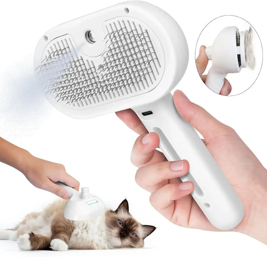 Pet Steam Grooming Brush for Cats & Dogs