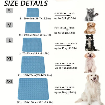 Pet Cooling Mat – Extra n Large Summer Bed for Small & Big Dogs