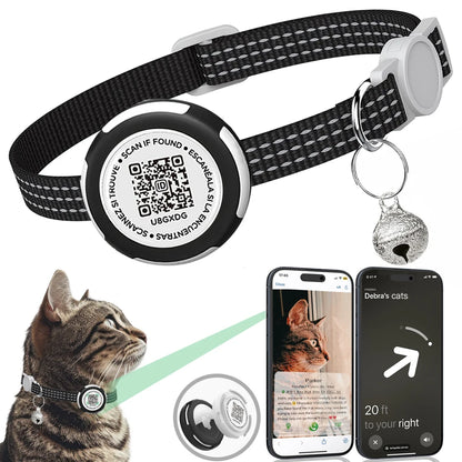 Reflective Kitten Collar with AirTag Case & QR Tag