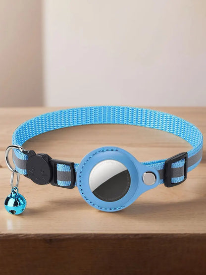 Reflective Cat Collar with AirTag Holder for Kitten Safety