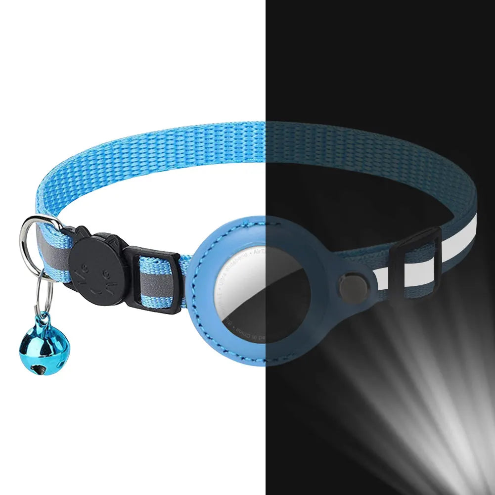 Reflective Cat Collar with AirTag Holder for Kitten Safety