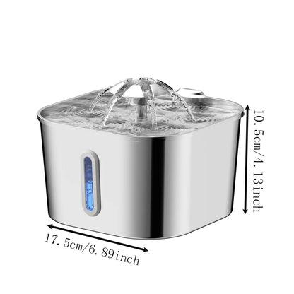 Automatic Cat Fountain – 2.2L Stainless Steel Water Dispenser