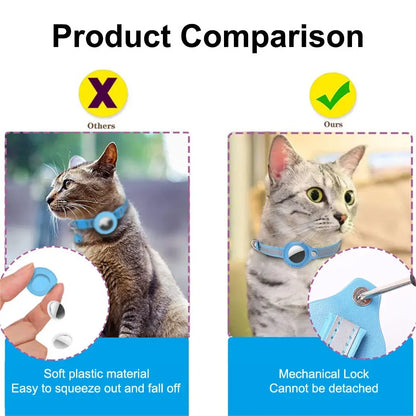 Reflective Cat Collar with AirTag Holder for Kitten Safety