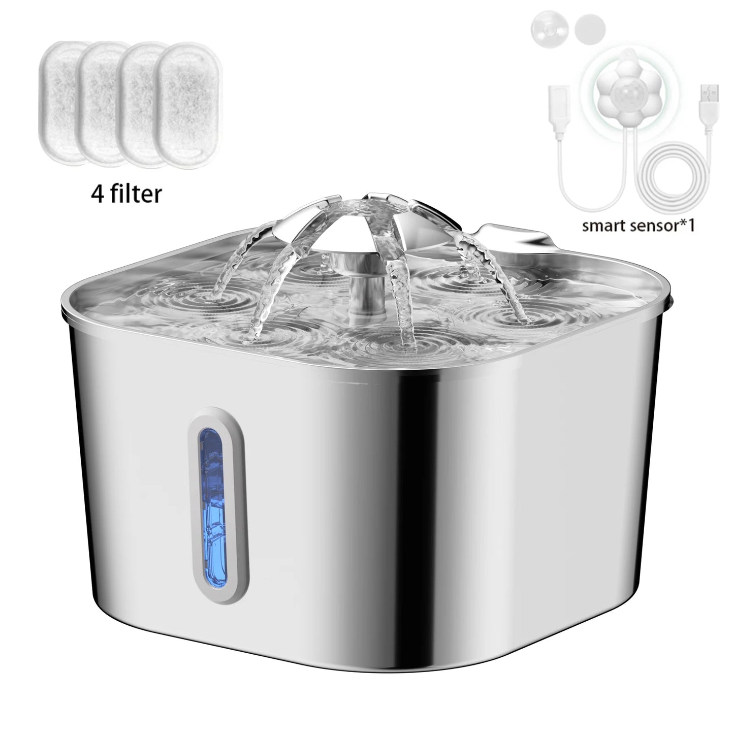 Automatic Cat Fountain – 2.2L Stainless Steel Water Dispenser