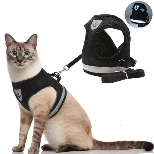 Adjustable Cat Harness & Leash Set