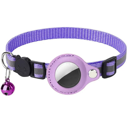 Reflective Cat Collar with AirTag Holder for Kitten Safety