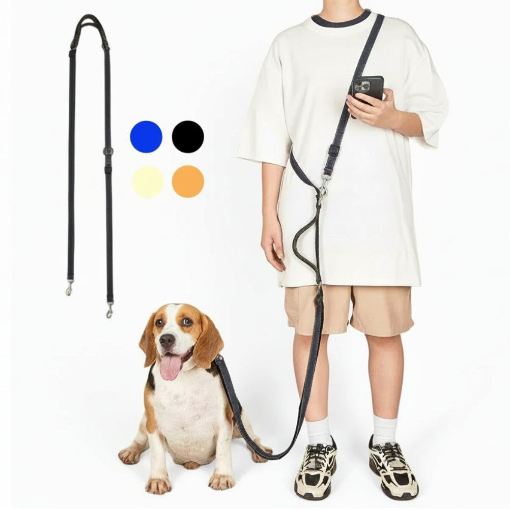Multifunctional Free Hands & Double Head Dog Leash