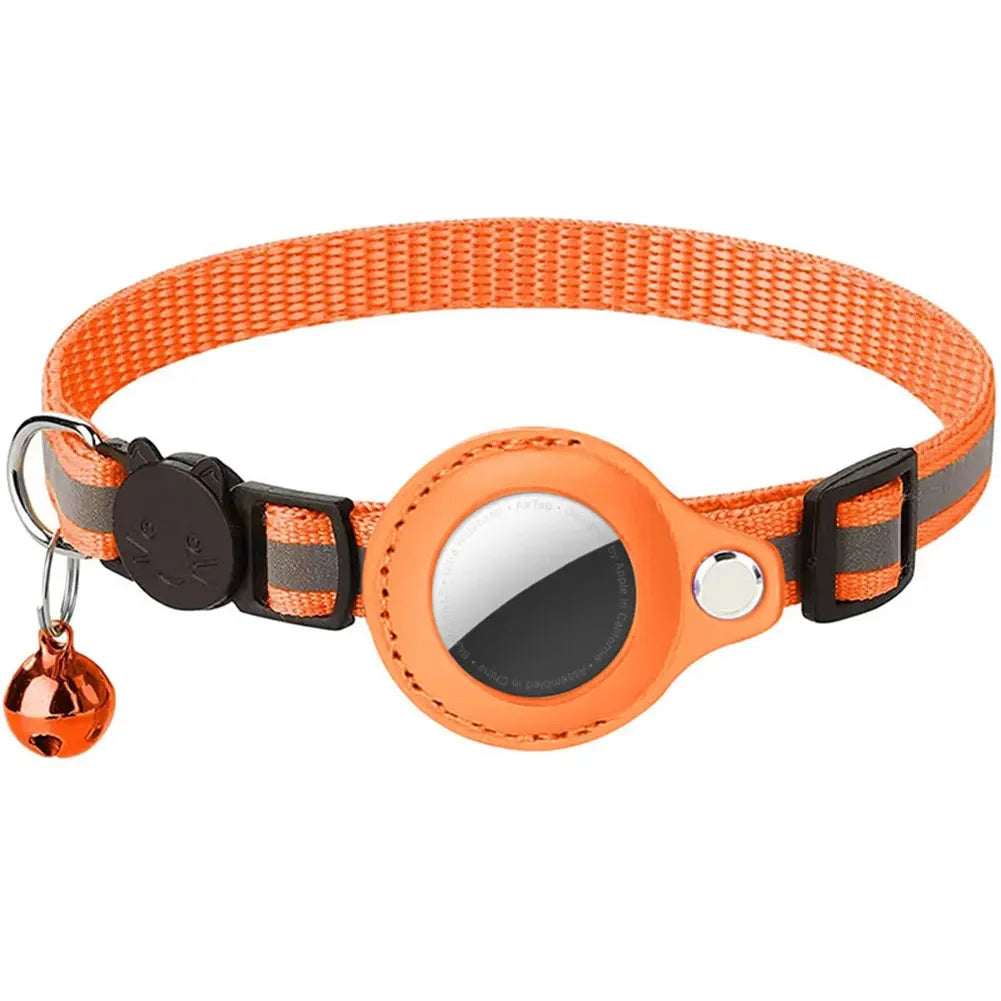 Reflective Cat Collar with AirTag Holder for Kitten Safety