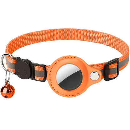 Reflective Cat Collar with AirTag Holder for Kitten Safety