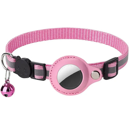 Reflective Cat Collar with AirTag Holder for Kitten Safety
