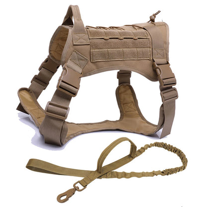 Tactical Dog Harness with Training Vest & Leash Attachment