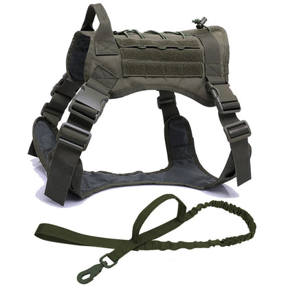 Tactical Dog Harness with Training Vest & Leash Attachment