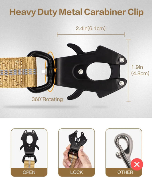 Tactical Dog Leash |No Pull Reflective Leash for Large Dogs