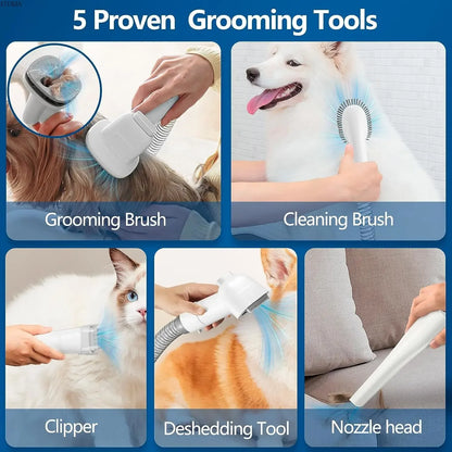 Pet-Friendly Grooming Kit| Low Noise vacuum cleaner with 2.3L Suction Dust Cup