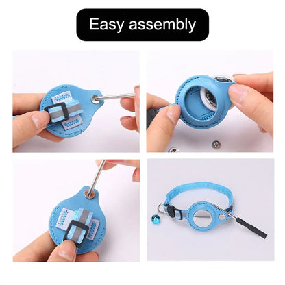 Reflective Cat Collar with AirTag Holder for Kitten Safety